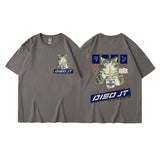 Midnight Canteen Cat Graphic T-Shirt Dark Gray, XXS - Streetwear T-Shirt - Slick Street