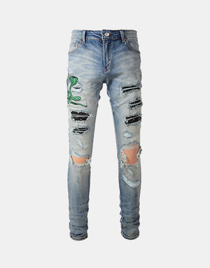 COBRA Snake Denim Jeans ,  - Streetwear Jeans - Slick Street