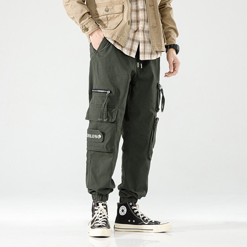 XIN Cargo Pants XS, Green - Streetwear Cargo Pants - Slick Street