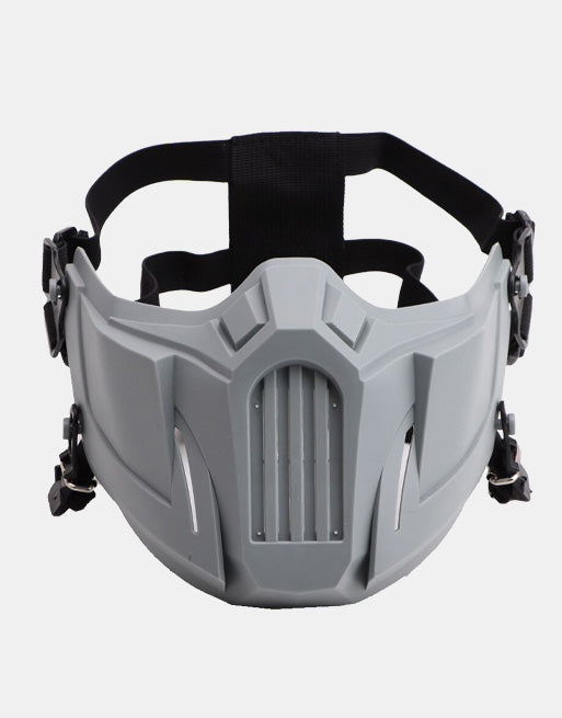 Techwear Half Mouth Mask Gray, One Size - Streetwear Accessories - Slick Street