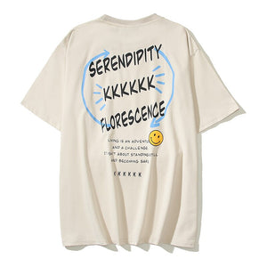 Mysterious SERENDIPITY T-Shirt White, XS - Streetwear T-Shirt - Slick Street
