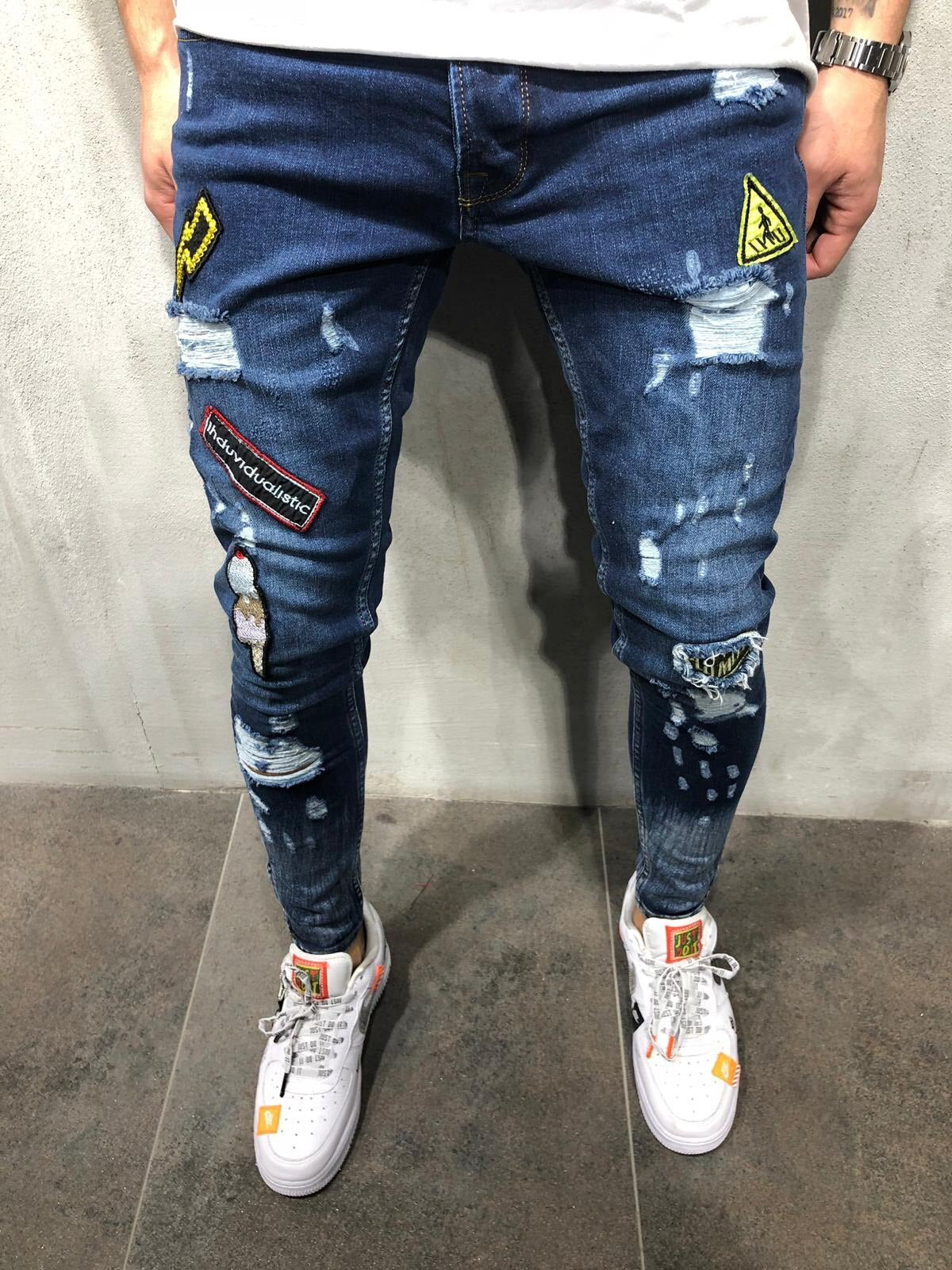 xBadges Distressed Skinny Jeans ,  - Streetwear Jeans - Slick Street