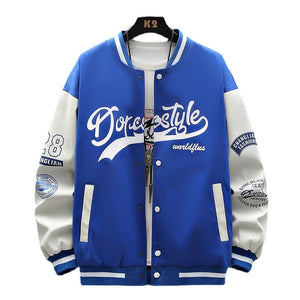 Worldflus Varsity Jacket Blue, XS - Streetwear Jacket - Slick Street