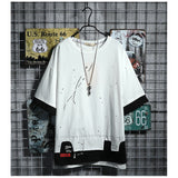 DEMISCHO Double Layered T-Shirt White, XS - Streetwear T-Shirts - Slick Street