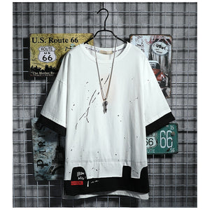DEMISCHO Double Layered T-Shirt White, XS - Streetwear T-Shirts - Slick Street