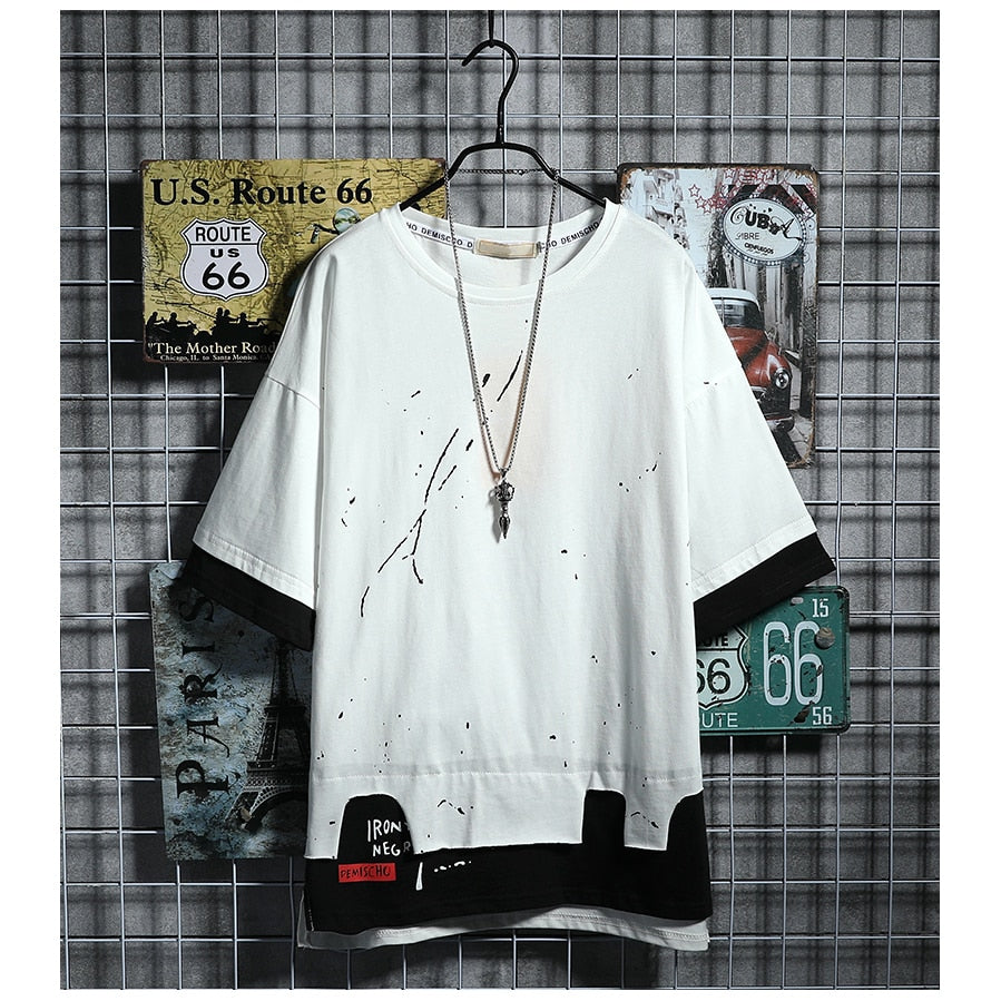 DEMISCHO Double Layered T-Shirt White, XS - Streetwear T-Shirts - Slick Street