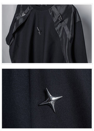 B1 Shoulder Buckle Strap T-Shirt , - Streetwear T-Shirts - Slick Street