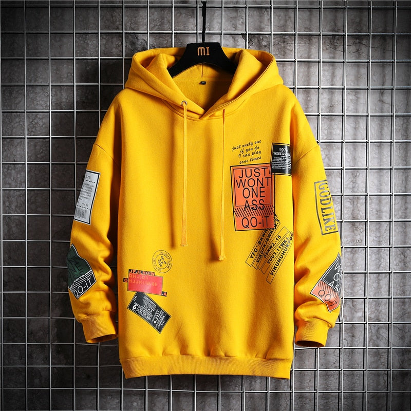 JWO Design Hoodie Yellow, XS - Streetwear Hoodie - Slick Street