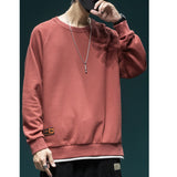 Henley Kind Sweatshirt Pink, XS - Streetwear Sweatshirts - Slick Street
