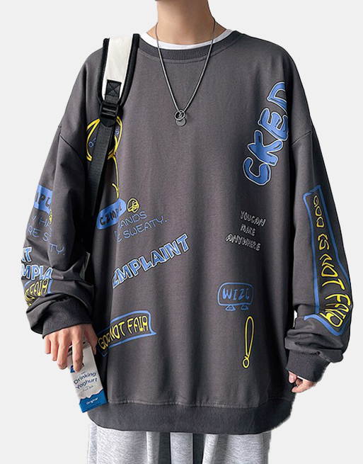 CKED Sweater Dark Gray, XXS - Streetwear Sweatshirt - Slick Street