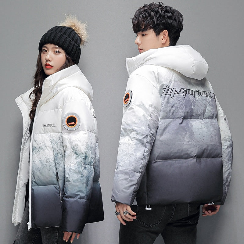 DQ Gradient Puffer Jacket ,  - Streetwear Jacket - Slick Street