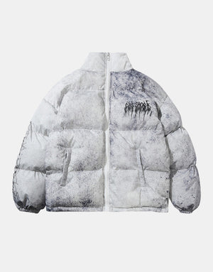 CRESHOCK Graffiti Jacket White, XS - Streetwear Jacket - Slick Street