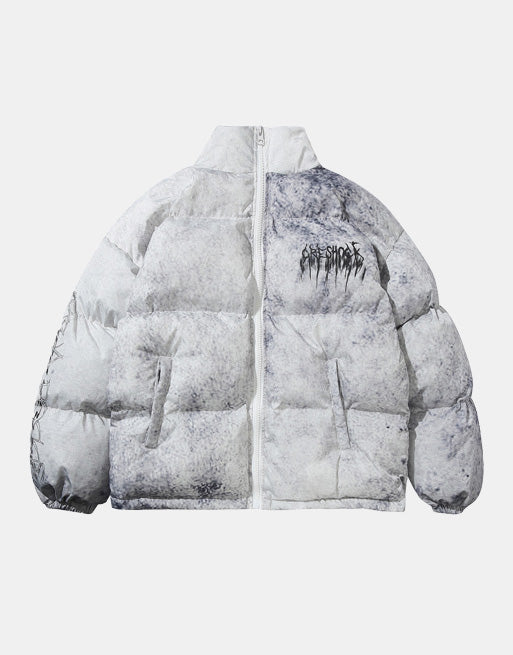 CRESHOCK Graffiti Jacket White, XS - Streetwear Jacket - Slick Street