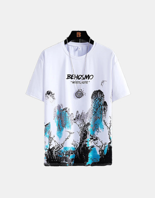 Elegant Acrylic Paint T-Shirt ,  - Streetwear T-Shirt - Slick Street