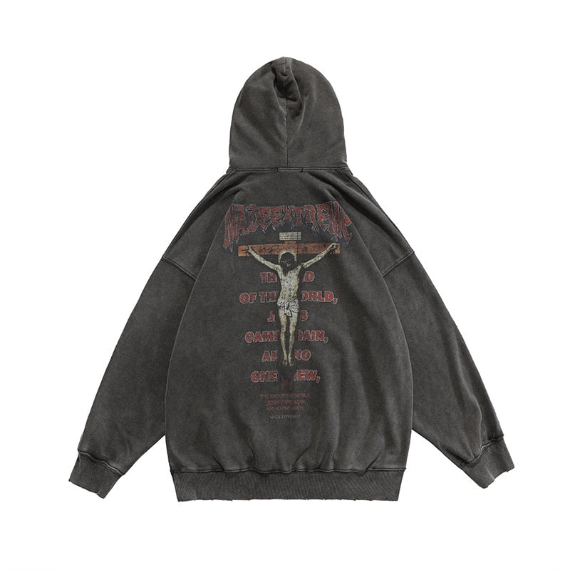 MADEEXTREME 'The Lord' Washed Hoodie ,  - Streetwear Hoodie - Slick Street