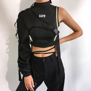 One Shoulder Top ,  - Streetwear Tops - Slick Street