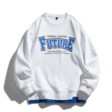 Retro Green Lighter Future Sweatshirt White, XS - Streetwear Sweatshirts - Slick Street