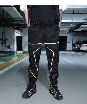 VXR1 Reflective Cargo Pants ,  - Streetwear Cargo Pants - Slick Street