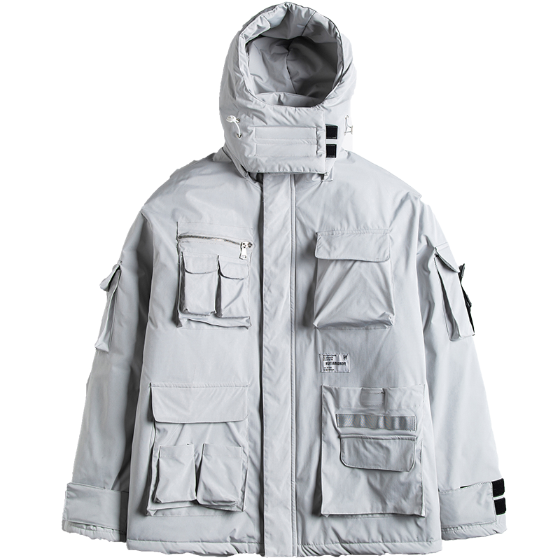 Snow Military Jacket Gray, XS - Streetwear Jackets - Slick Street