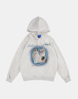 Champion Cat Graphic Hoodie Gray, XS - Streetwear Hoodie - Slick Street