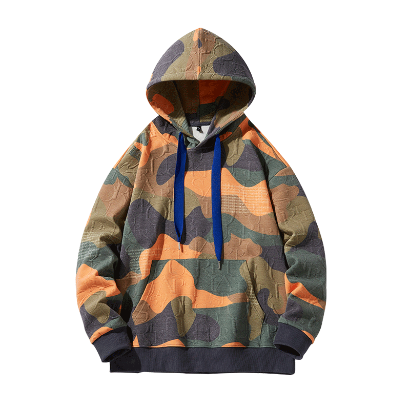 Abstract Motif M1 Hoodie Orange, XXS - Streetwear Hoodie - Slick Street