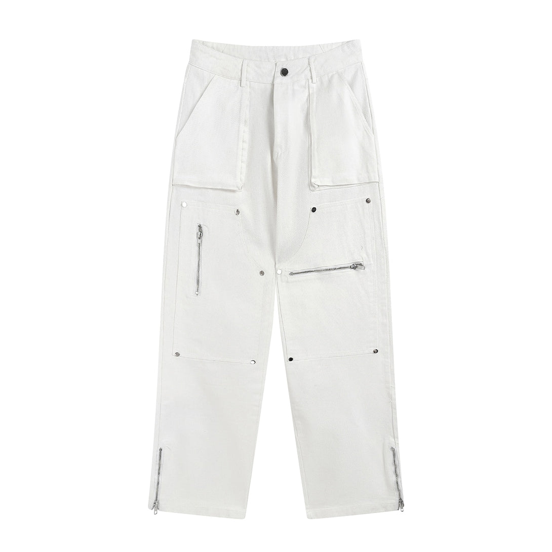 StreetIV Patchwork Zipper Pants ,  - Streetwear Pant - Slick Street