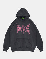 Dark Star Washed Hoodie Pink, XS - Streetwear Hoodie - Slick Street