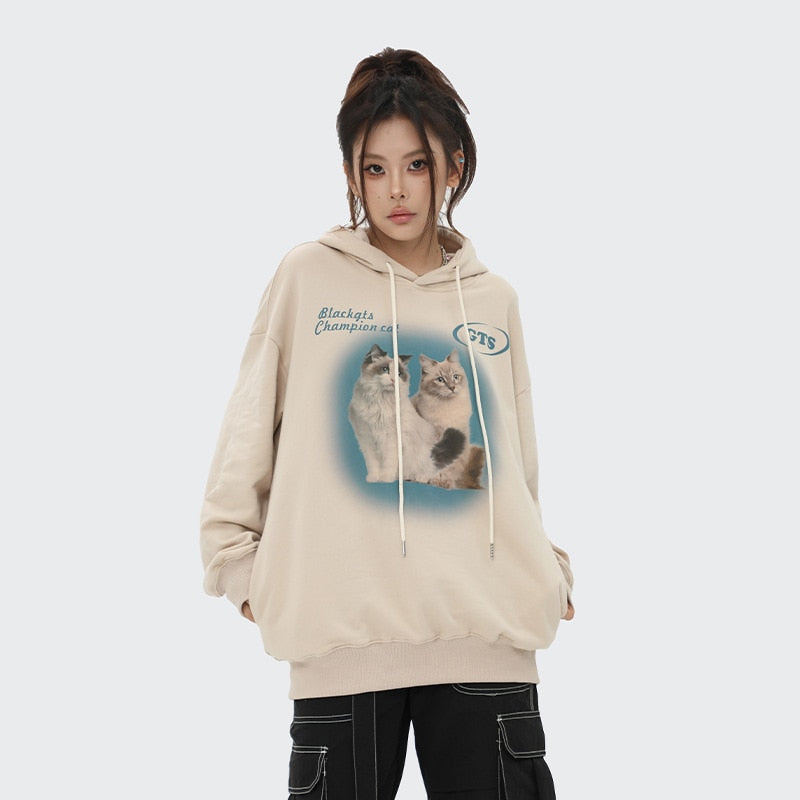 Champion Cat Graphic Hoodie ,  - Streetwear Hoodie - Slick Street