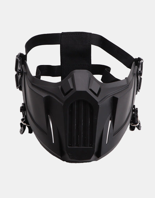 Techwear Half Mouth Mask Black, One Size - Streetwear Accessories - Slick Street