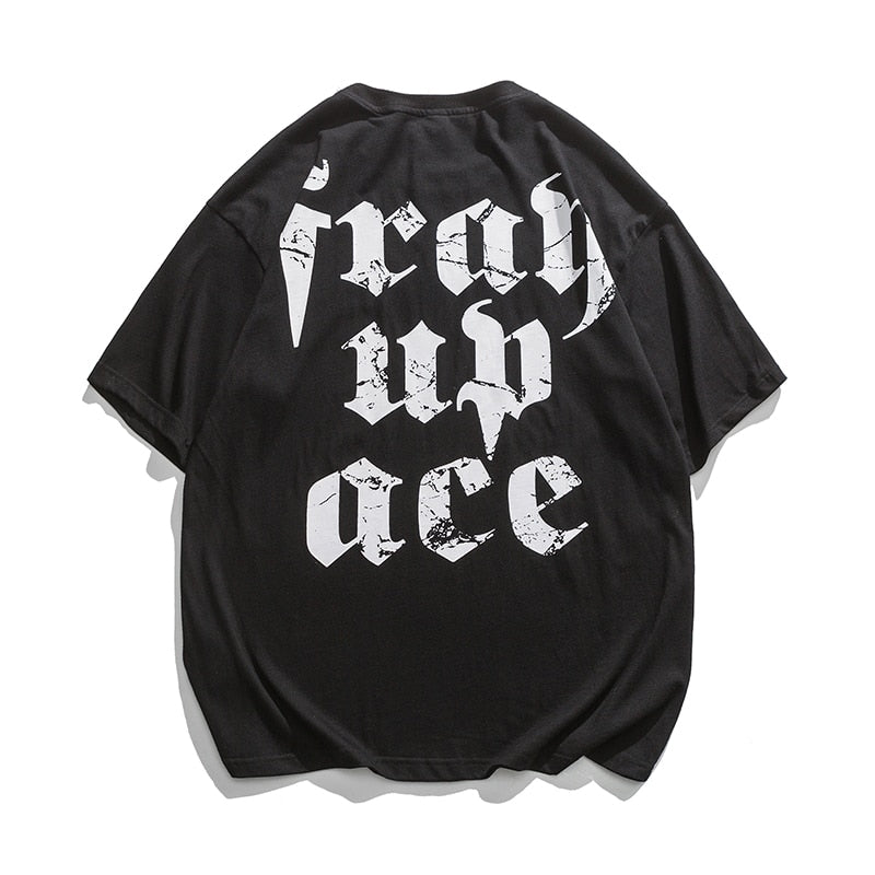 Frah Up Ace T-Shirt Black, XS - Streetwear T-Shirt - Slick Street