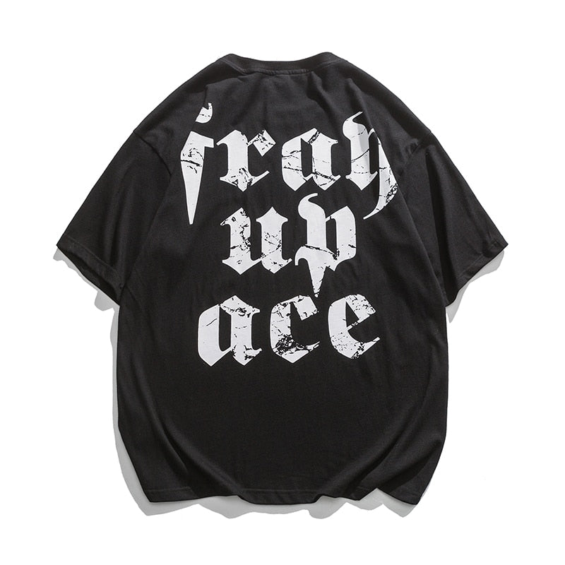 Frah Up Ace T-Shirt Black, XS - Streetwear T-Shirts - Slick Street