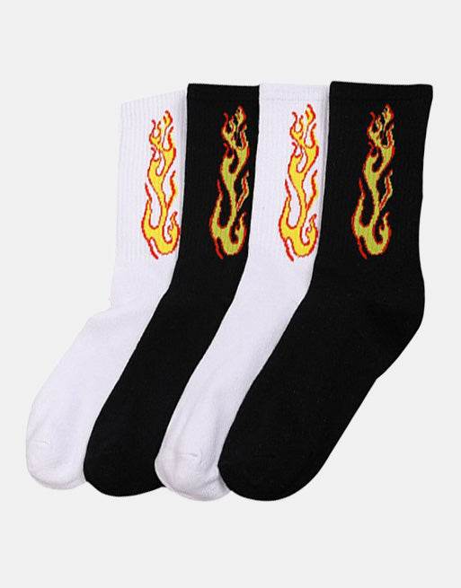 Flame Socks ,  - Streetwear Socks - Slick Street