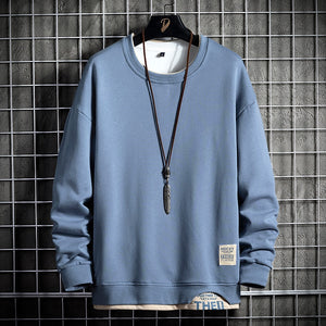 Aesthetic Modest Sweatshirt Blue, XS - Streetwear Sweatshirts - Slick Street