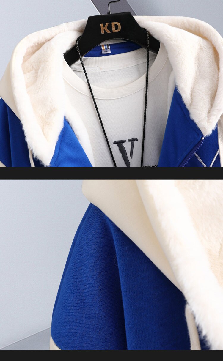 Slick 'M' Thermal Fleece Hooded Varsity Jacket ,  - Streetwear Jacket - Slick Street