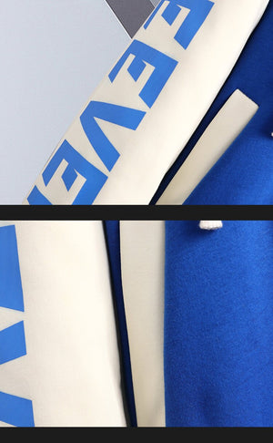 Slick 'M' Thermal Fleece Hooded Varsity Jacket ,  - Streetwear Jacket - Slick Street