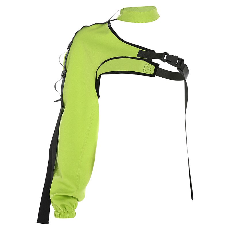 One Shoulder Top Fluorescent green, One size - Streetwear Tops - Slick Street