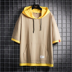 Hygge Color Block Hoodie Yellow, XS - Streetwear Hoodie - Slick Street