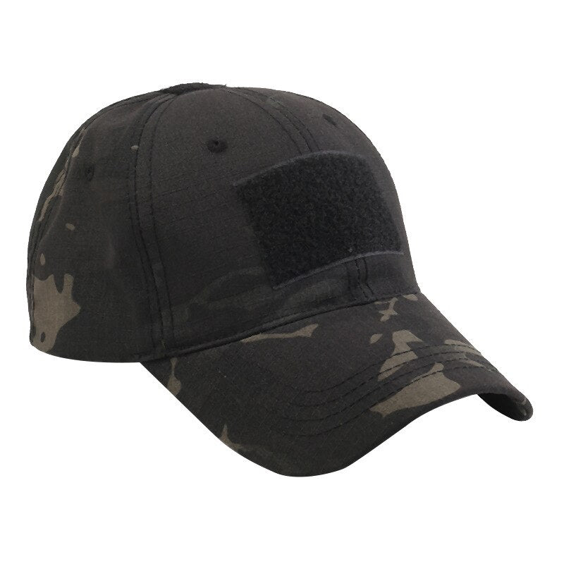 Military Cap Black CP, One Size - Streetwear Accessories - Slick Street