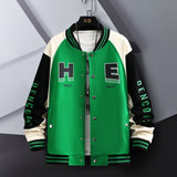 DENCOAST HOPE Varsity Jacket Green, XS - Streetwear Jacket - Slick Street
