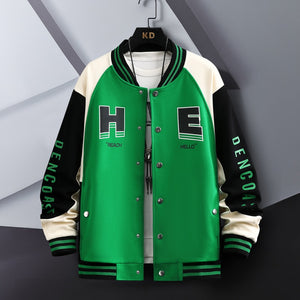DENCOAST HOPE Varsity Jacket Green, XS - Streetwear Jacket - Slick Street