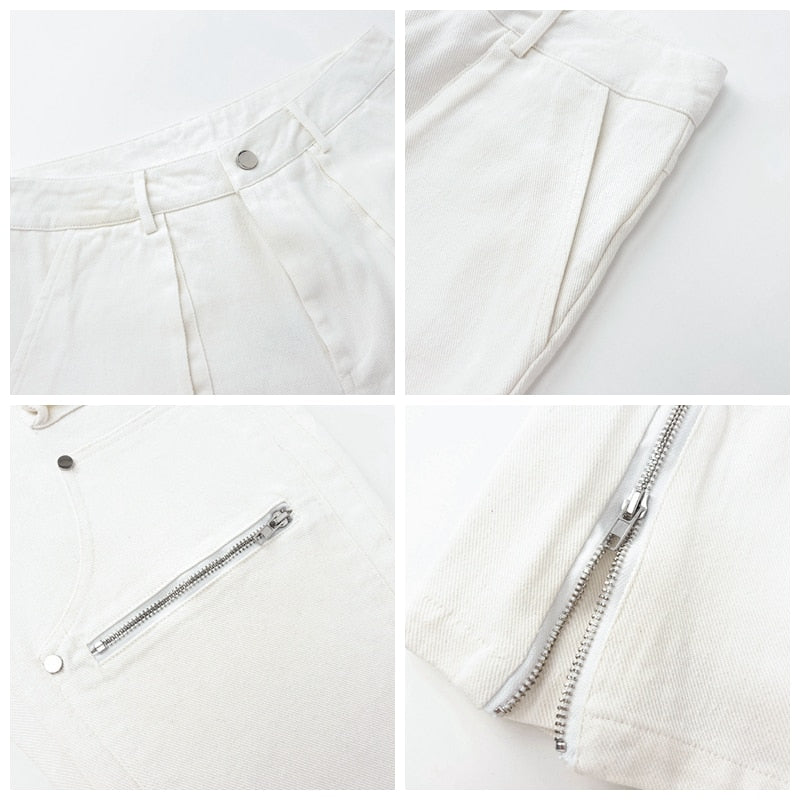 StreetIV Patchwork Zipper Pants , - Streetwear Cargo Pants - Slick Street