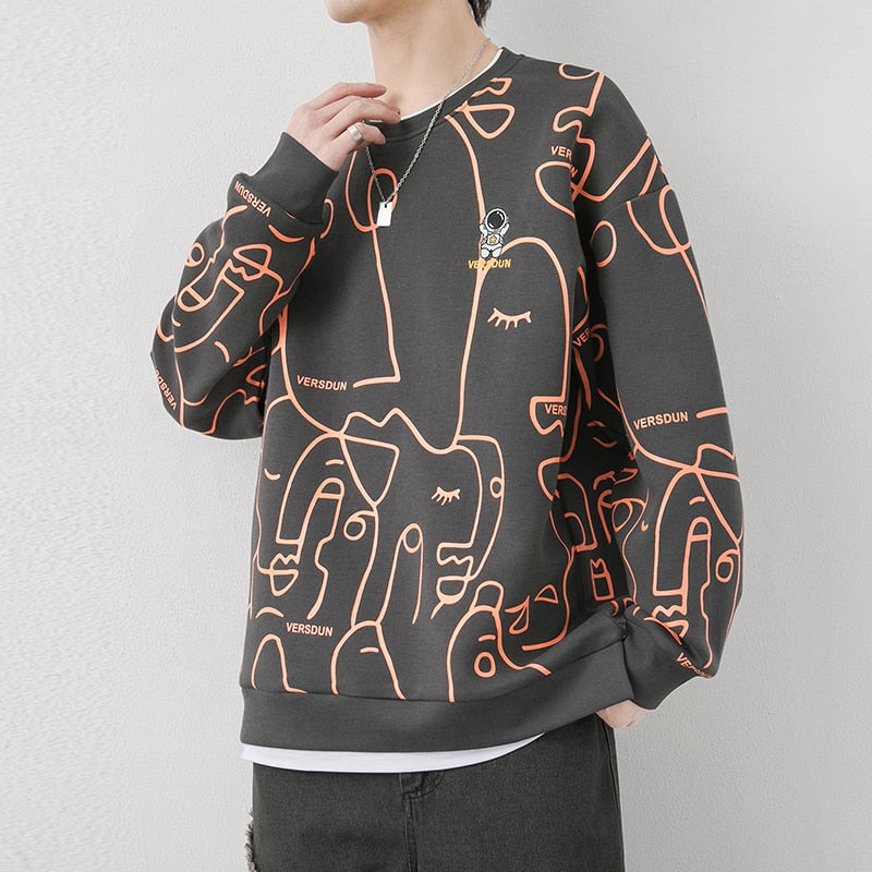 VERSDUN Astronaut Vector Art Sweatshirt Dark Gray, XS - Streetwear sweatshirt - Slick Street