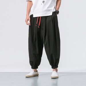 Red String Harem Pants ,  - Streetwear Pants - Slick Street