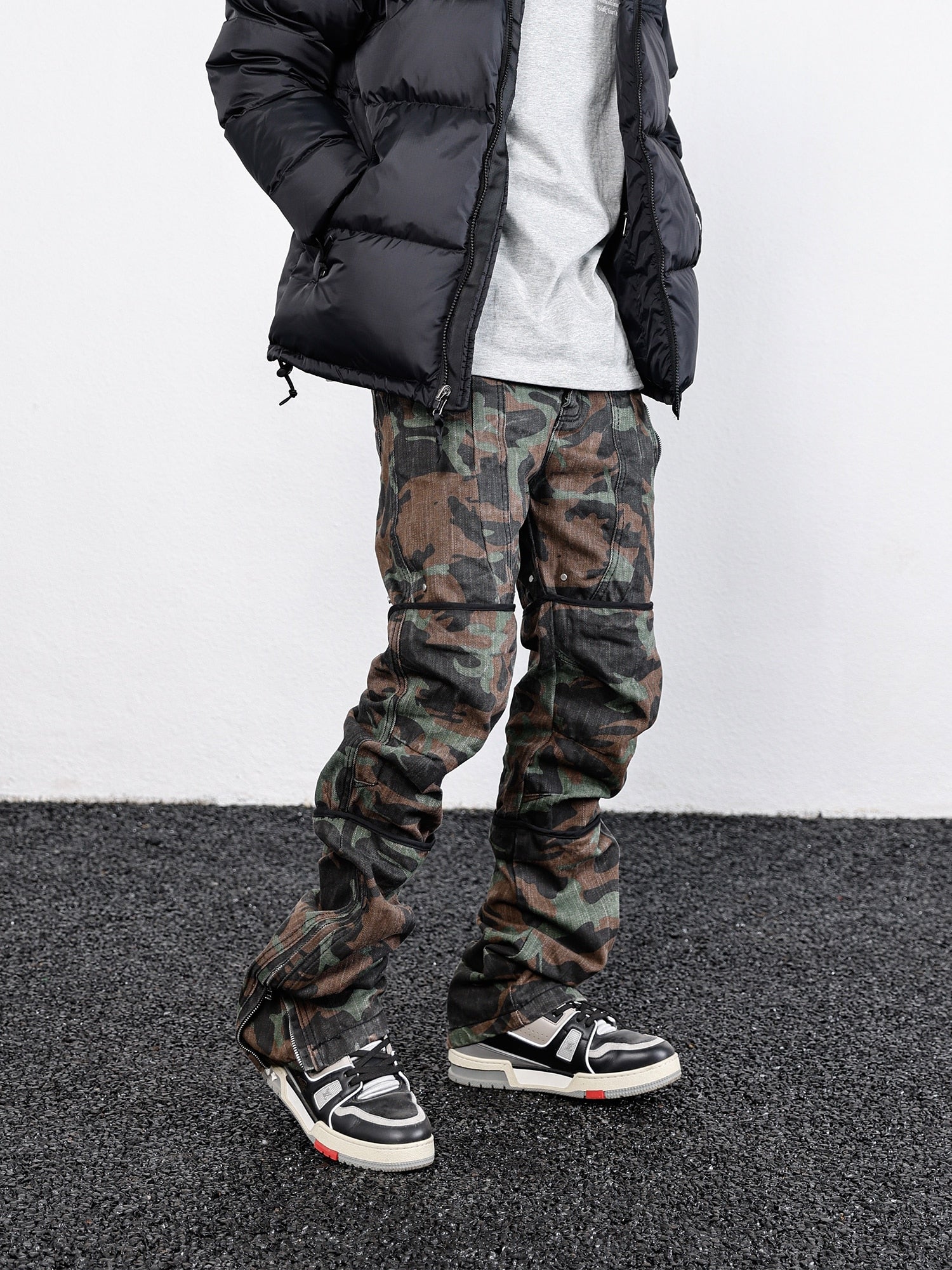 Camo R1 Full Length Pants ,  - Streetwear Pants - Slick Street