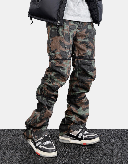 Camo R1 Full Length Pants ,  - Streetwear Pants - Slick Street