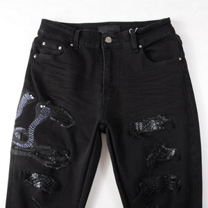 COBRA Snake Denim Jeans ,  - Streetwear Jeans - Slick Street