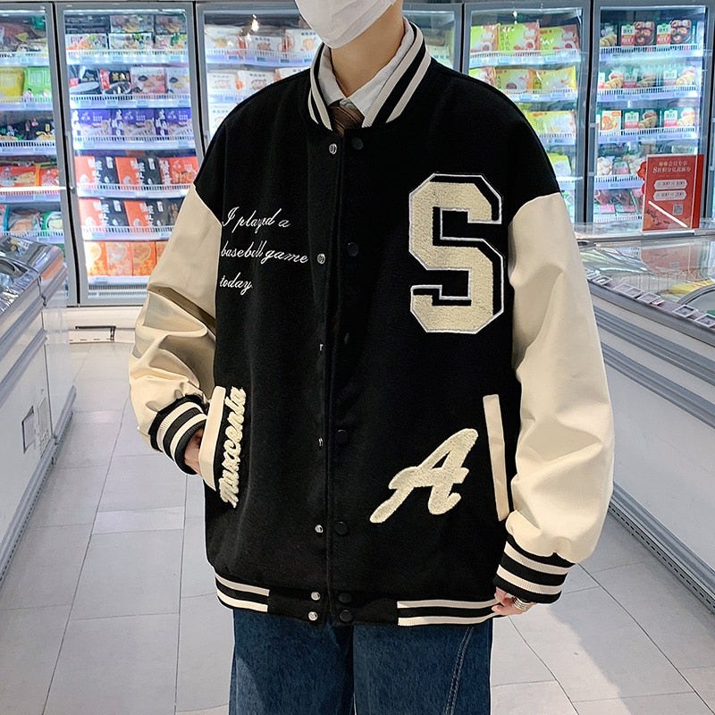 He'lo Optics Varsity Jacket Black, XS - Streetwear Jacket - Slick Street