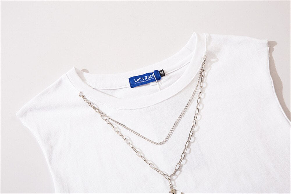 Basic Distressed Tank Top , - Streetwear T-Shirts - Slick Street