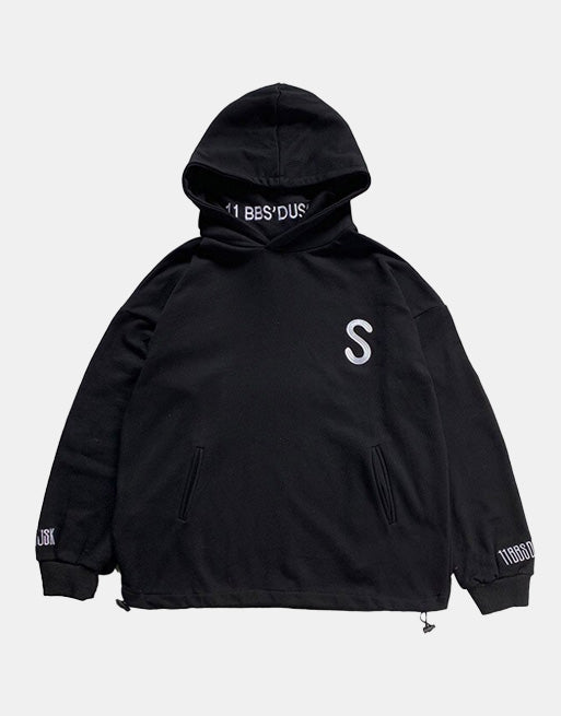 S Hoodie Black, XS - Streetwear Hoodie - Slick Street