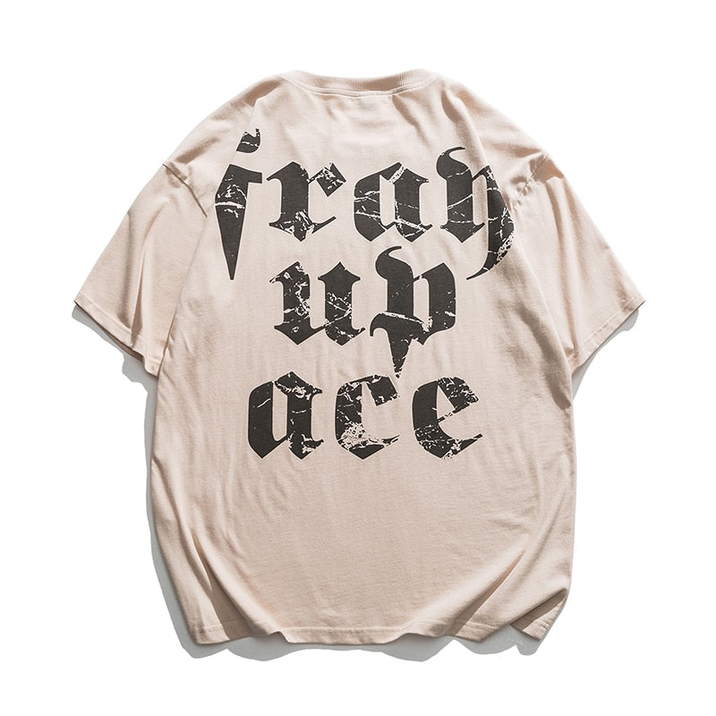 Frah Up Ace T-Shirt Khaki, XS - Streetwear T-Shirt - Slick Street